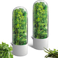 2 Pack Herb Keeper for Refrigerator, Clear BPA-Free Fresh Herb Saver