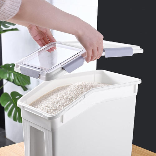 30lb Food Storage Container with Scoop with Handle & Wheels, 2 Pack
