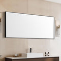Full Length Mirror with Stand, Black Floor Mirror 59x16in